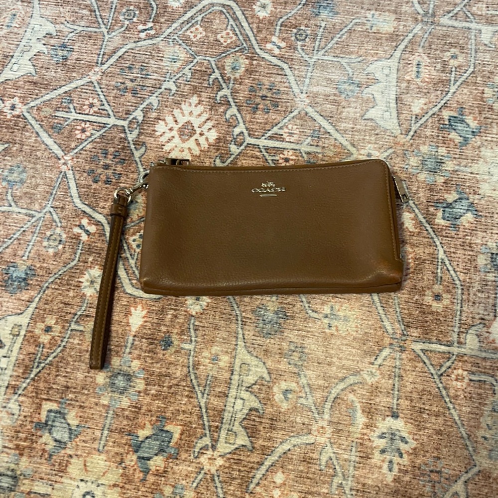 Leather Coach wristlet